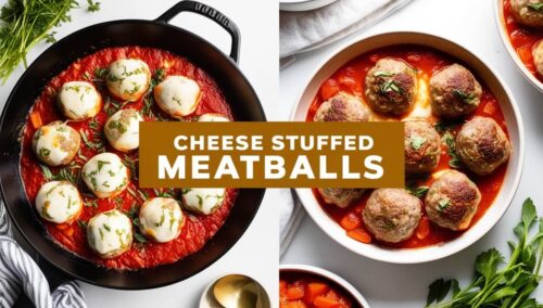 Cheese stuffed meatballs